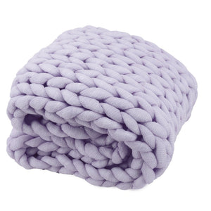 60*60 cm Hand-woven Acrylic Coarse Wool Blanket Living Home Winter Keep Warm Thread Blankets
